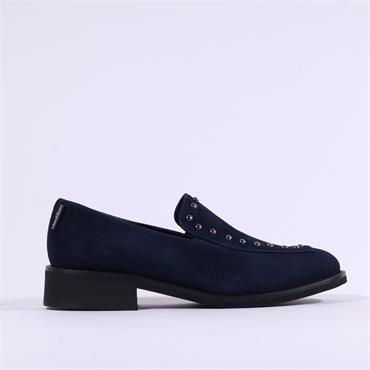 Marco Moreo Maura Stud Slip On Loafer - Dark Navy Suede